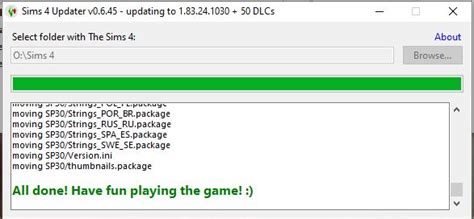 sims tarac updater.